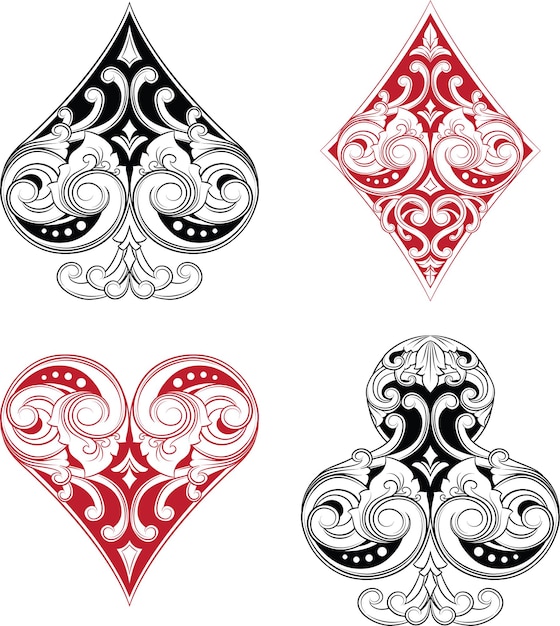 Simbolo ornamentale della carta da gioco