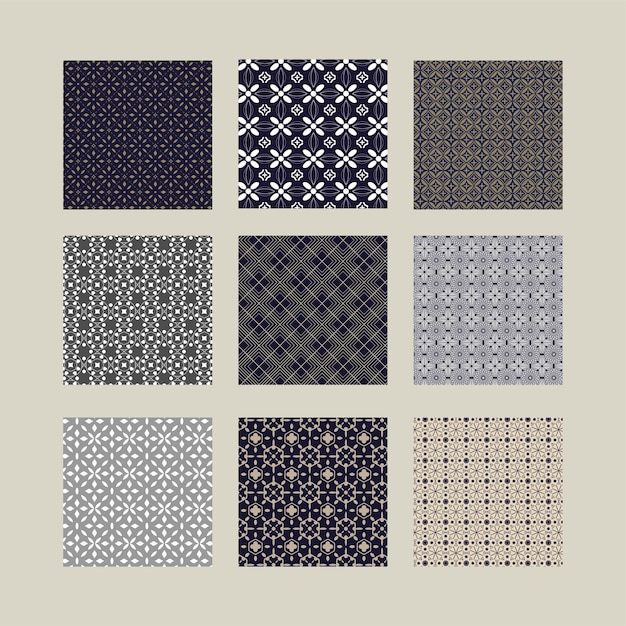 ornamental seamless patterns set