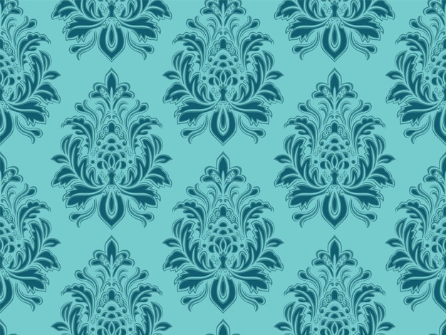 Ornamental vintage damask baroque rococo seamless pattern