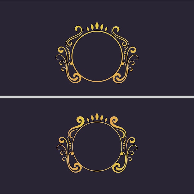 Ornamental vintage logo vector template