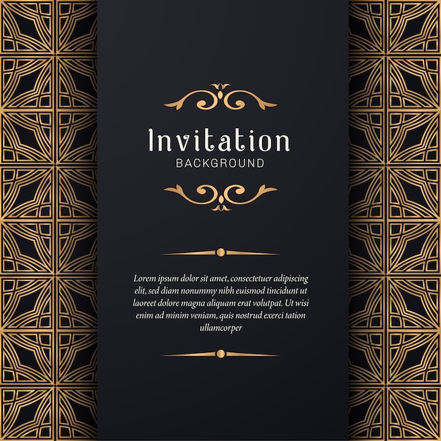 Vector ornamental wedding invitation with elegant style