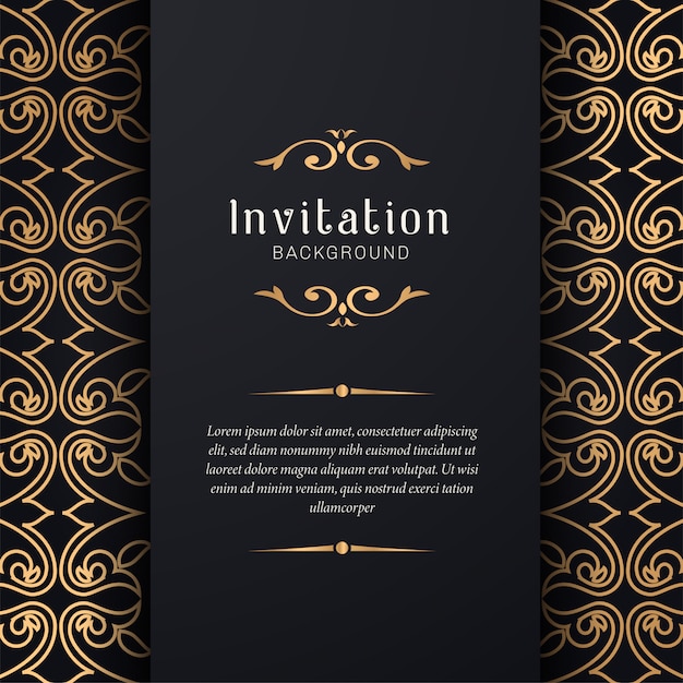 Vector ornamental wedding invitation with elegant style