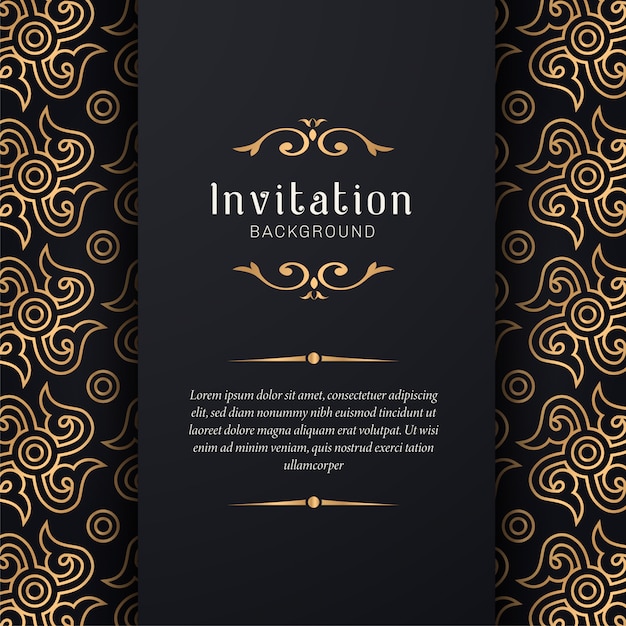 Ornamental wedding invitation with elegant style