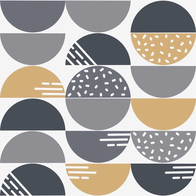 Vector ornamented circle seamless pattern.