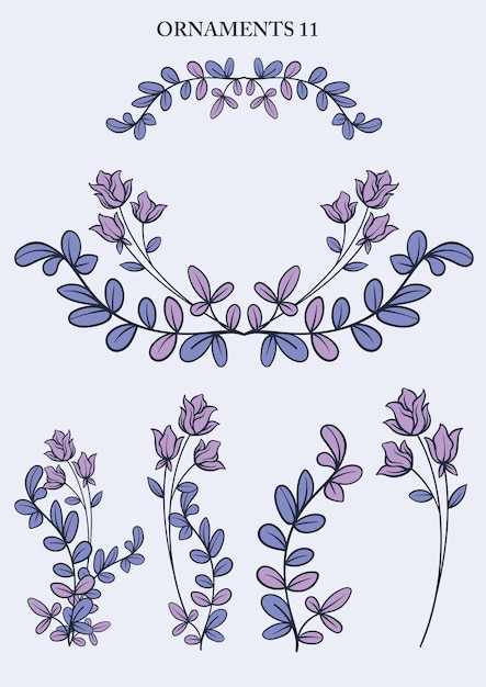 Ornamenten decoratieve vector bloemen