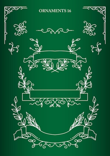 Ornamenten decoratieve vector bloemen