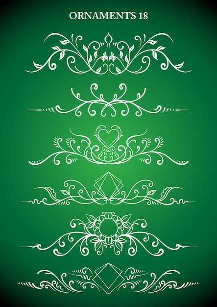 Ornamenten decoratieve vector bloemen