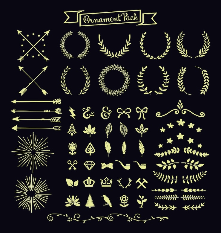 Vector ornamentpakket