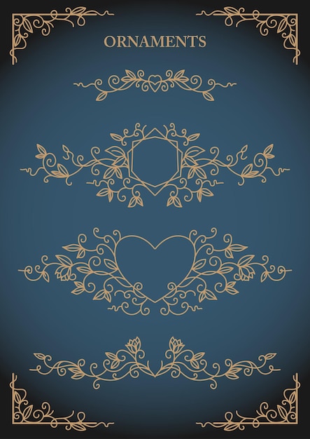 Ornaments decorative vector floral