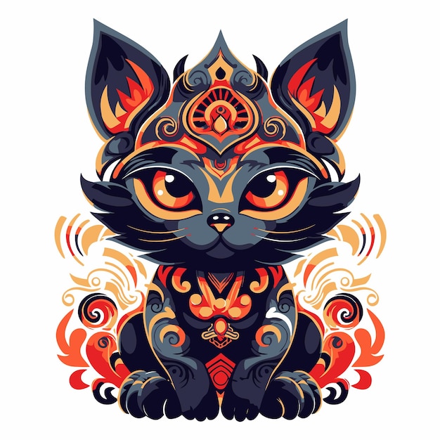 ornate cat illustration