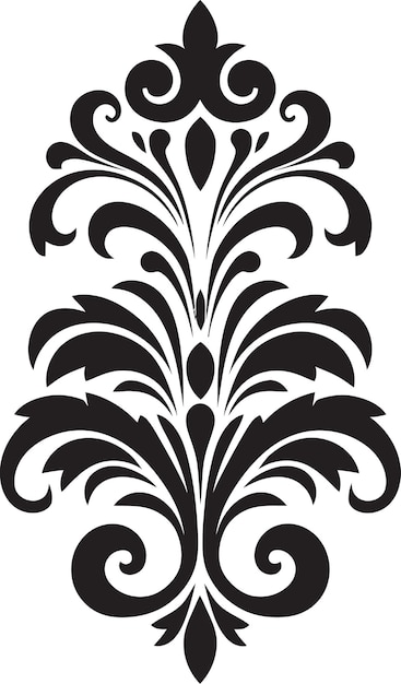 Ornate Charm Zwart Emblem Design Klassieke Etchings Vintage Filigree Emblem