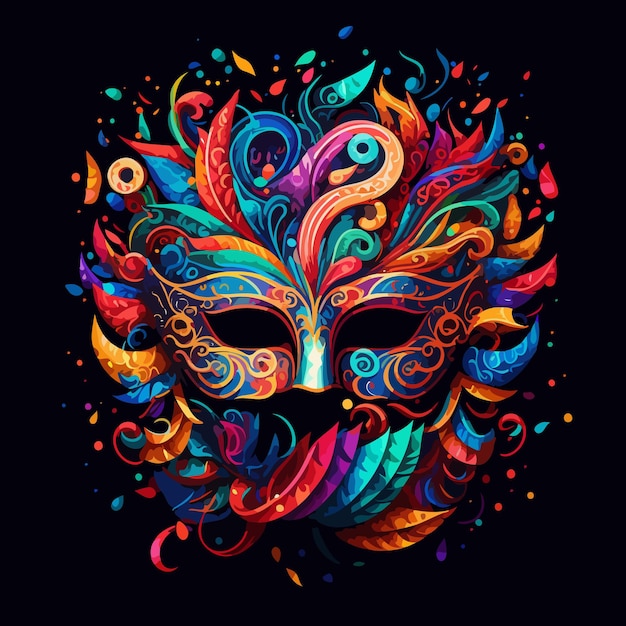 Ornate colorful venetian mask