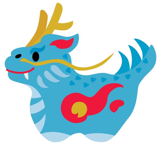 Vector ornate of the dragon of the year of the dragon chinese zodiac animals vector illustration eps