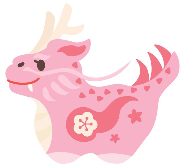 Vector ornate of the dragon of the year of the dragon chinese zodiac animals vector illustration eps