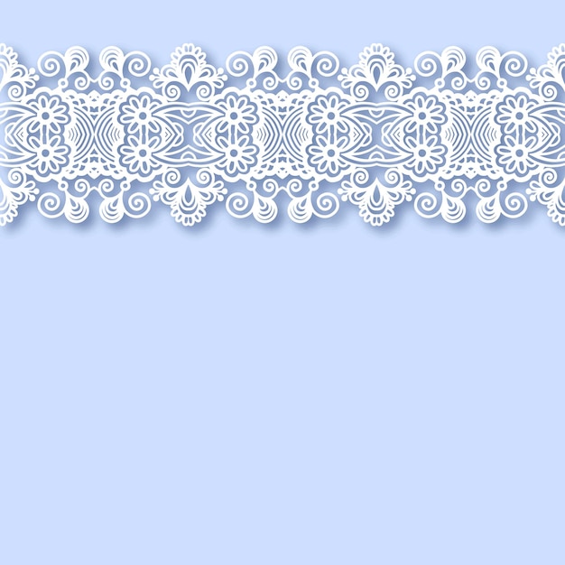 Vector ornate floral background with ornament stripe