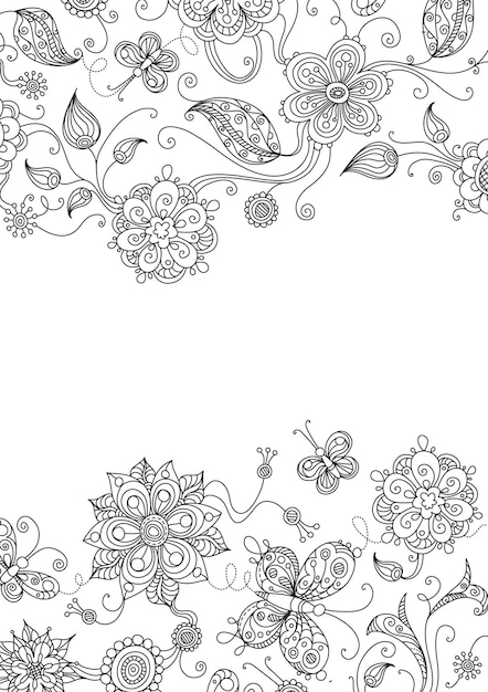 Vector ornate floral design