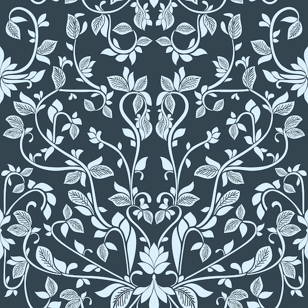 Ornate floral leaf pattern with a elegant vintage feel Seamless pattern
