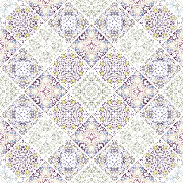 Ornate floral seamless texture endless pattern with vintage mandala elements