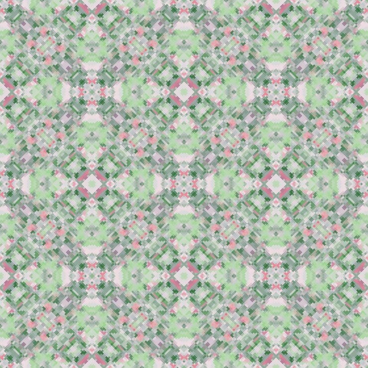 Ornate floral seamless texture endless triangular pattern with vintage mandala elements