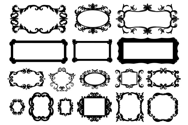 Vector ornate frame and border design elements vector