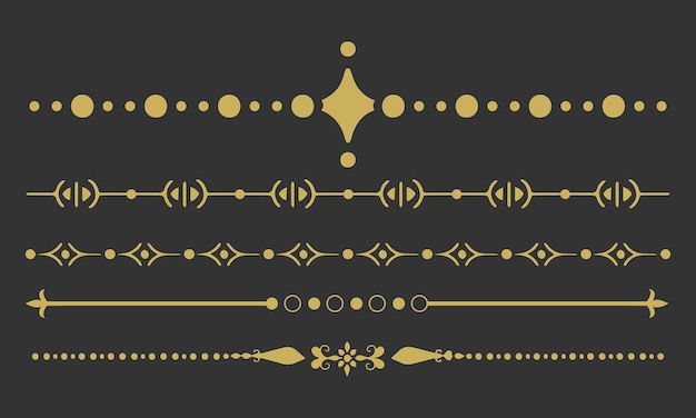 Ornate Gold Divider Vector Collection voor luxe grafisch ontwerp en decoraties