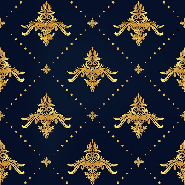 Vector ornate golden background