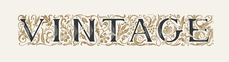 Vector ornate inscription vintage
