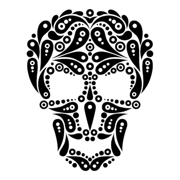 Ornate tattoo skull