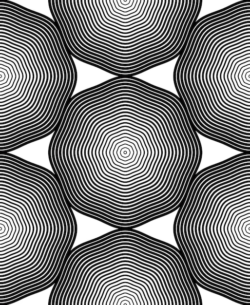 Vector ornate vector monochrome abstract background with black lines. symmetric decorative graphical pattern, geometric illustration.