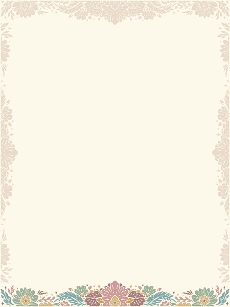 an ornate vintage style floral template border with a place for text
