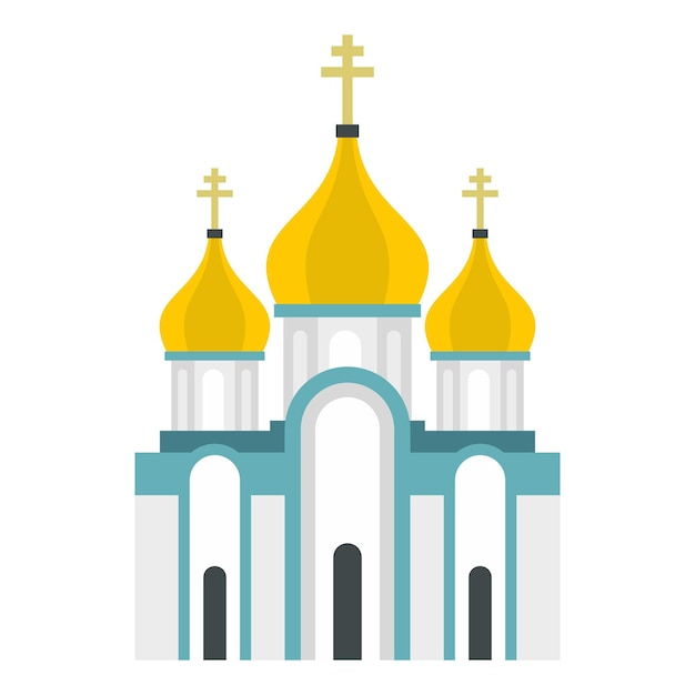 Orthodox church icon Flat illustration of church vector icon for web design