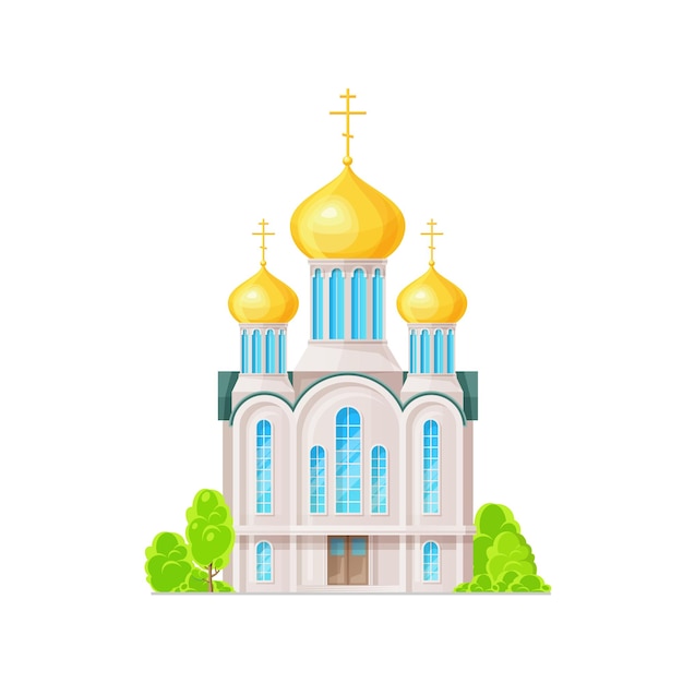 Вектор Икона здания православного храма или собора