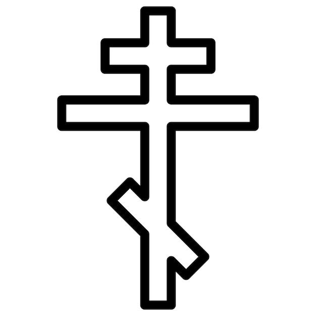 Orthodox cross icon vector image can be used for carnival