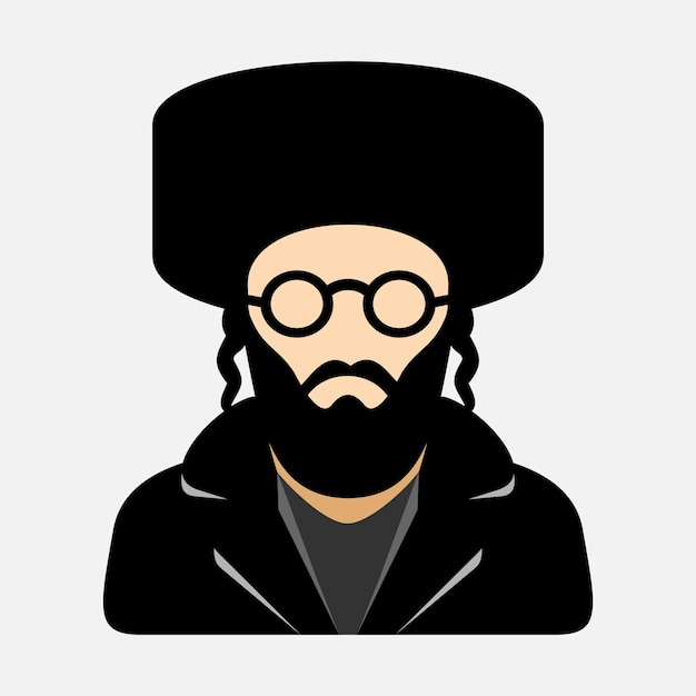 orthodox jew vector icon2