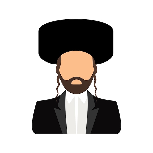 Orthodox jew vector icon7