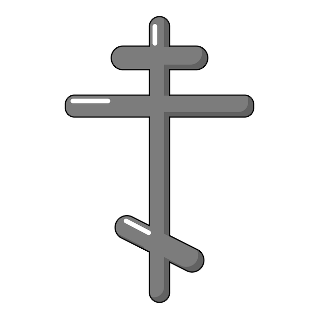 Vector orthodox kruis pictogram cartoon illustratie van orthodox kruis vector pictogram voor webdesign