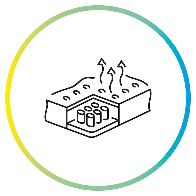 스프링이 있는 정형외과 매트리스 아이콘
