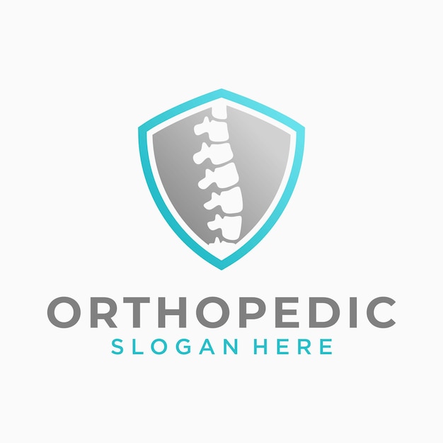 Vector orthopedisch logo ontwerp concept vector sjabloon