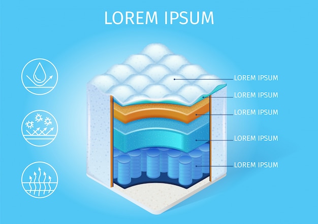 Orthopedische matras Vectorstructuur