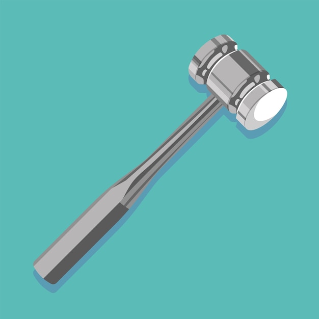 ortihopedic mallet isolated on blue background