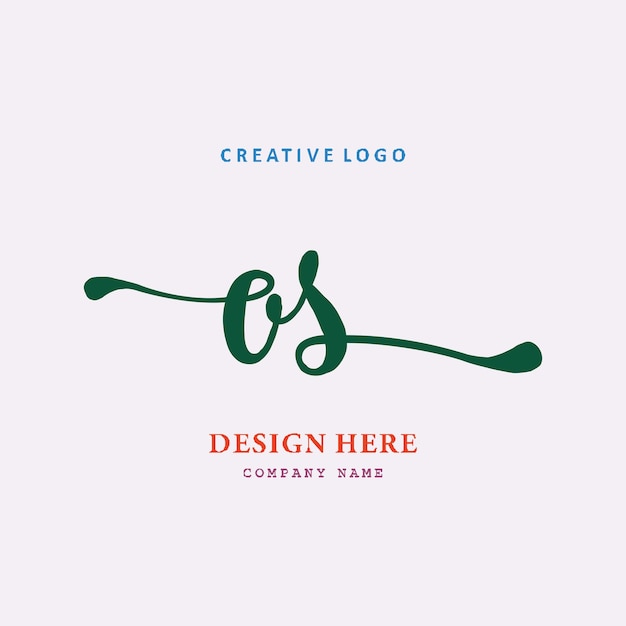 OS lettering logo is simple easy to understand and authoritative