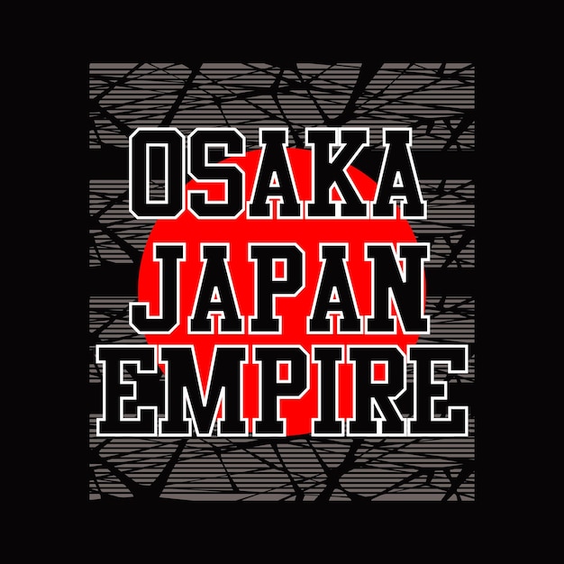 osaka japan design typography vector illustration