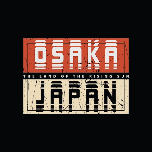 Osaka japan illustration typography. perfect for t shirt design