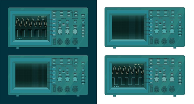 Vector oscilloscope color drawings