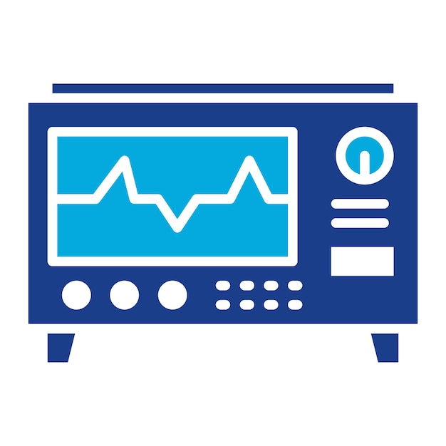 Oscilloscope flat illustration