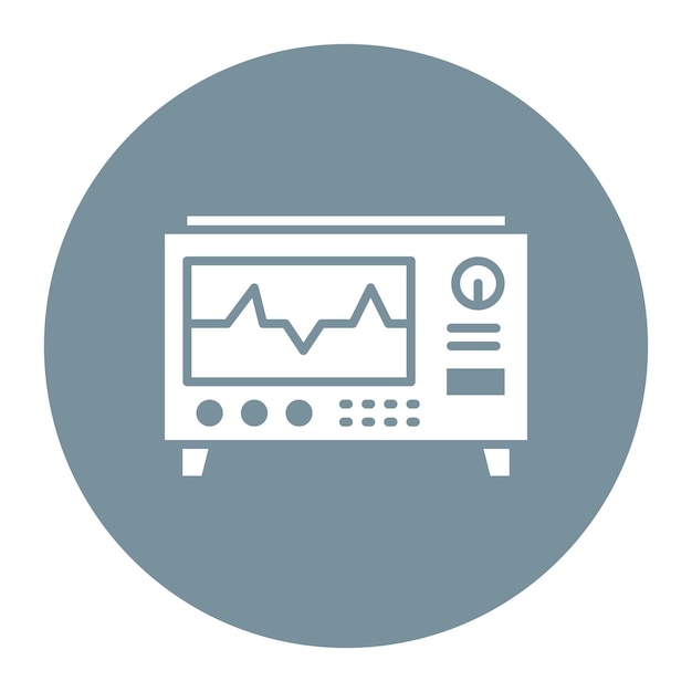 Vector oscilloscope icon vector image can be used for electric circuits