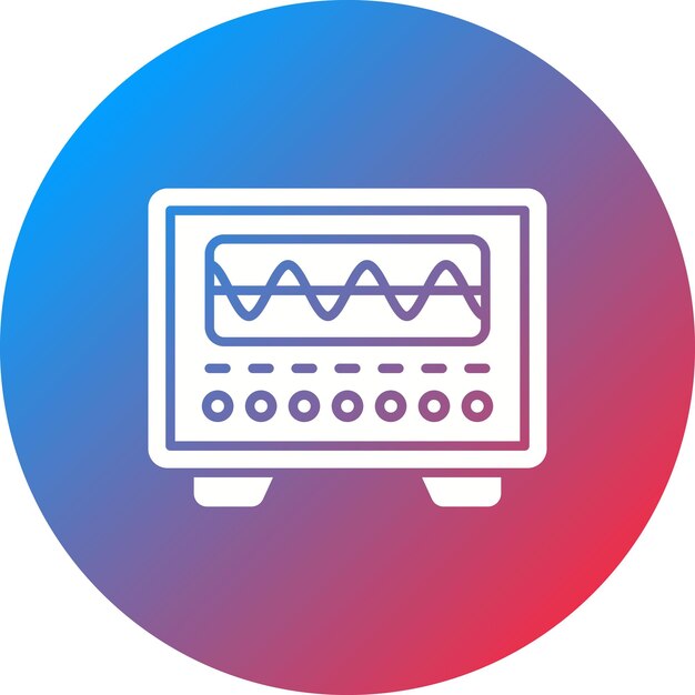 Oscilloscope icoon vector afbeelding Kan worden gebruikt voor natuurkunde