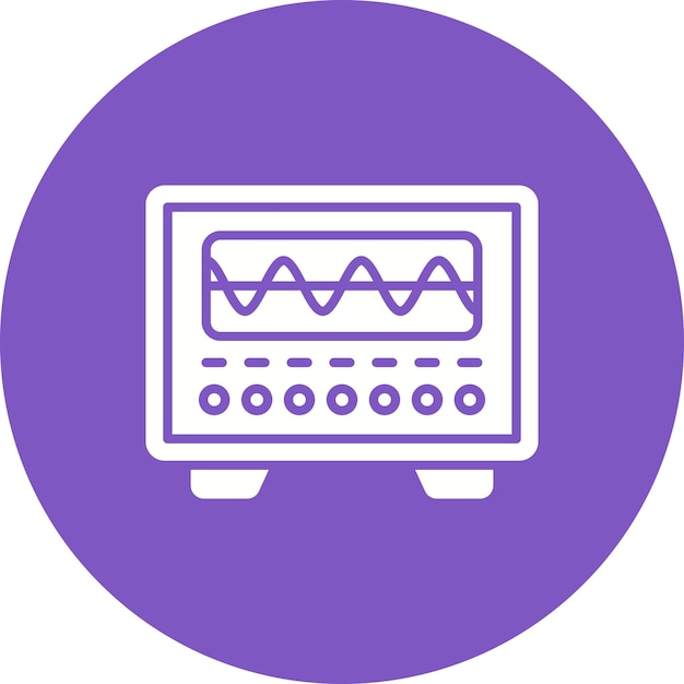 Oscilloscope icoon vector afbeelding Kan worden gebruikt voor natuurkunde