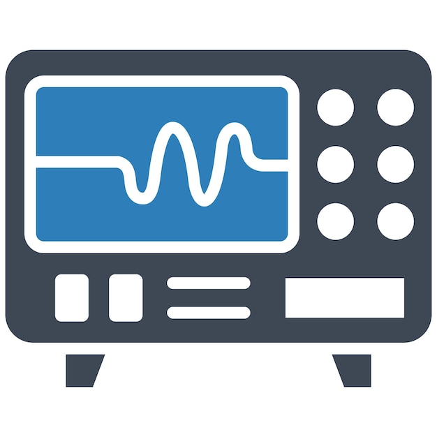 Vector oscilloscope vector illustration style