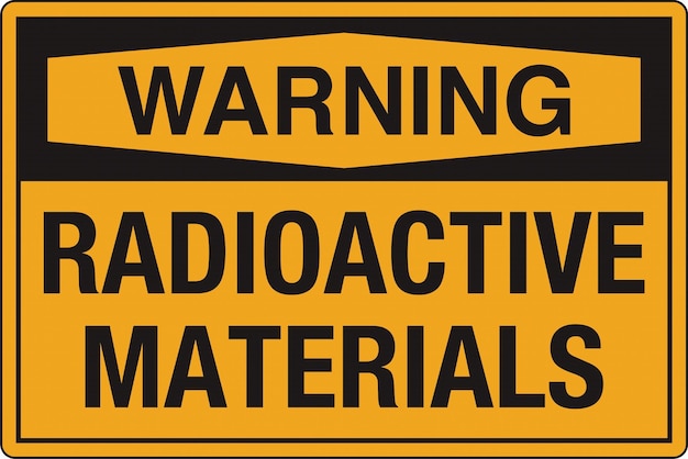 osha safety sign marking label with symbol pictogram standards warning radioactive material